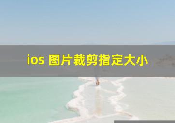 ios 图片裁剪指定大小